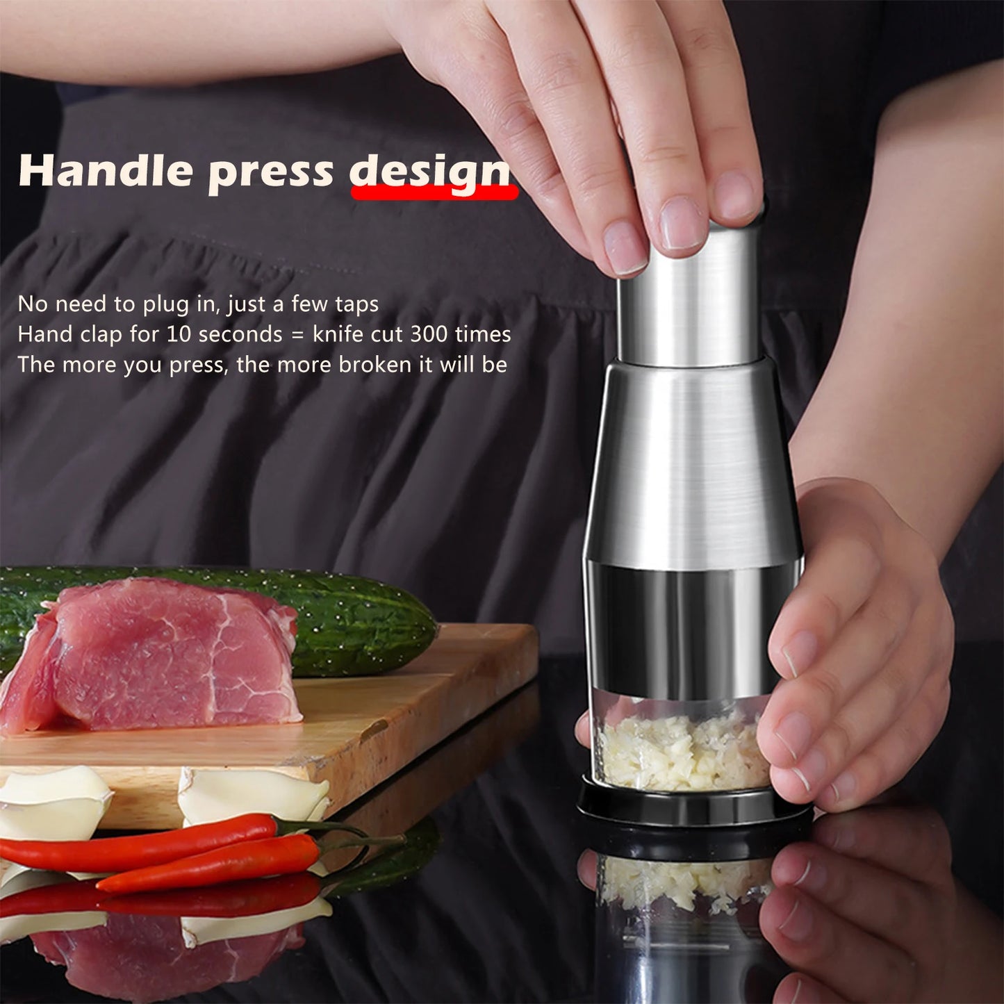 Manual Onion Chopper Garlic Crusher Pressing Handheld Food Chopper Slicer Dicer Mixer Kitchen Vegetable Slicer Peeler Tools| | - AliExpress